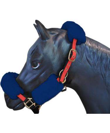 Angel Reitsport Halfter Set (4-pc.) Incl. Nasal sauce neck saver and 2x cheek covers Set4 Color: 12 lambskin colors for choice Marine