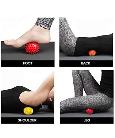 Quupy Massage Balls with Knobs Deep Tissue Muscle Relief Pain Alleviation for Plantar Fasciitis & Back Pain (7.5 cm Random Colors) - Buy Online on GoSupps.com