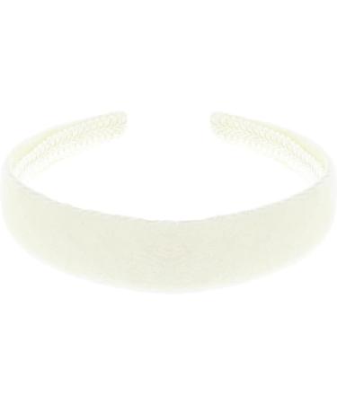 Topkids Accessories Velvet Alice Bands Luxury Headband Head Band Hairband Hair Band Adult Women Ladies Girls Kids Wedding Bride Fashion Aliceband Wonderland 2.5cm 1" Thick Wide (Off White) - Buy Online on GoSupps.com
