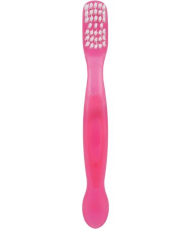 Press Brush for False Teeth Cleaning - Dual-Sided Plaque Removal Brush for Seniors | Travel-Friendly Prosthesis Holder (Pink) - Buy Online on GoSupps.com