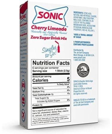 Sonic Drink Mix - Singles To Go Powdered Drink Mix 3 Boxes with 6 Packets Each - 18 Total Servings Sugar-Free Drink Powder Low Carb Mix 3 box of Cherry Limade Zero Guilt! Low Carb Zero Sugar Drink Mix - Comes with 2 Paper Straws and 1 Exclusive PALiSOL CR - Buy Online on GoSupps.com