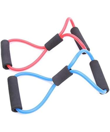 BESPORTBLE Resistance Tube with Handle - 8-Shaped Exercise Cords for Home Fitness & Chest Expansion - Blue Workout Band - Buy Online on GoSupps.com