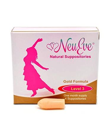 NeuEve Suppository Gold Formula (Phase 3)  Hormones Free  Ease Feminine Dryness, Painful Intimacy, Itching, Odor, and Menopause-related Urinary Tract Discomfort  Natural Moisturizer - Refrigerate Before Use