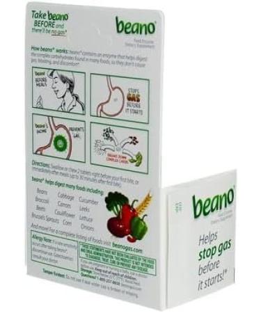 Beano Food Enzyme Dietary Supplement Tablets - 100 ct Pack of 6 - Buy Online on GoSupps.com