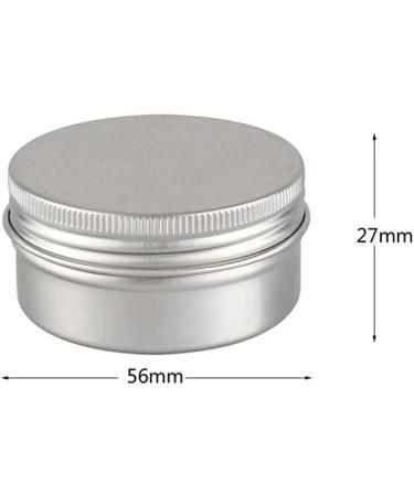 Zeoabsy 10-Piece 50ml Silver Aluminum Tins with Screw Caps - Perfect for Cosmetics Candles Ointments | Includes 5 Spatulas & Etiquette Label - Buy Online on GoSupps.com