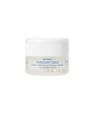 KORRES Intense Moisturizing Cream for Nourished/Soothed Skin Greek Yogurt & Probiotics for Sensitive, Dry to Very Dry Skin, 40 ml