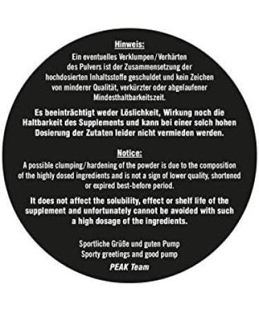 Peak Epic Pump 500g - Sour Watermelon Pre Workout Booster | 20 Portions | Stimulant-Free | Vegan | L-Citrulline Malate & L-Arginine AKG - Buy Online on GoSupps.com