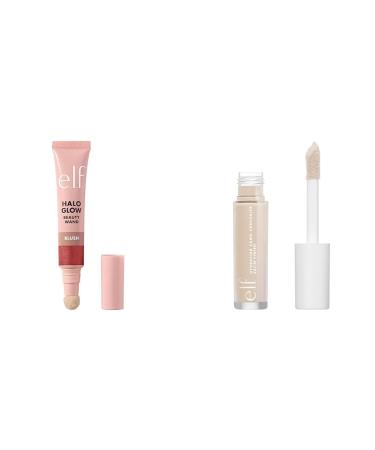 e.l.f. Halo Glow Blush Beauty Wand Liquid Blush Wand For Radiant Flushed Cheeks & Hydrating Camo Concealer Satin Finish Conceals Corrects & Highlights Fair Beige 0.203 Fl Oz Ros You Slay Compact + Camo Concealer