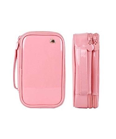 Buy Mlmsy Pink Make-Up Bag | Small Waterproof Cosmetic Bag for Women - 2 Layer Organizer & Portable PU Leather Holder - Buy Online on GoSupps.com