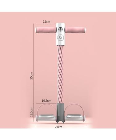 Multifunctional Pedal Puller Resistance Rope - Adjustable Elastic Yoga Band & Sit Up Equipment for Abdomen Waist and Arms - 6-Tube Tension Rope in Pink - Buy Online on GoSupps.com