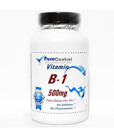 B-1 Vitamin 500mg // 200 Capsules // Pure // by PureControl Supplements