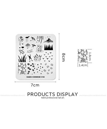 KADS Nail Art Stamping Plate CN018 - Spring Dragon Frog Duck Designs for Creative Nail Decoration - Buy Online on GoSupps.com
