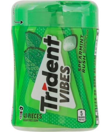 Trident Vibes Rush Sugar - Spearmint - 40 Pieces - Buy Online on GoSupps.com
