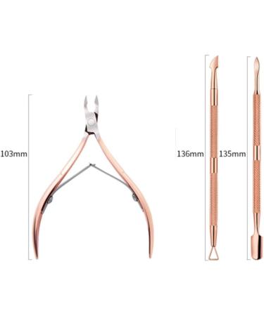 Cuticle Trimmer with Cuticle Pusher-Cuticle Pusher Cuticle Cutter Remover Cuticle Trimmer Nipper Nail Clipper Sets Nail Care Kit Professional Stainless Steel Manicure Pedicure Tools-3 PCS - Buy Online on GoSupps.com
