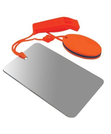 UST Find-Me Signal Mirror & Hear-Me Floating Whistle Combo with Three Wilderness Essentials in One Including a Signaling Mirror Emergency Whistle and Orange Float Great for Camping Backpacking and Survival
