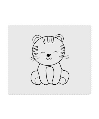 2 x 'Happy Tiger' microfiber lens/glasses cleaning cloths (LC00024045)
