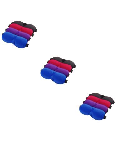 FOMIYES 12 Pcs Blackout Sleep Mask Airplanes for Sponge Eye Masks Memory Foam Eye Sleeping Mask Light Blocking Eye Cover Fake Teeth Child Facial Mask Polyester Cloth At Night