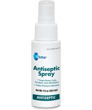 Globe (3 Pack) First Aid Antiseptic Spray Wound Cleaner Benzalkonium Chloride for Minor Cuts Scrapes and Burns 2-Ounce - Buy Online on GoSupps.com