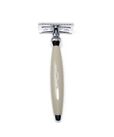 Edwin Jagger Bulbous De Razor - Safety Razor Double Edge Razor Wet Shaving Razors (Gray)