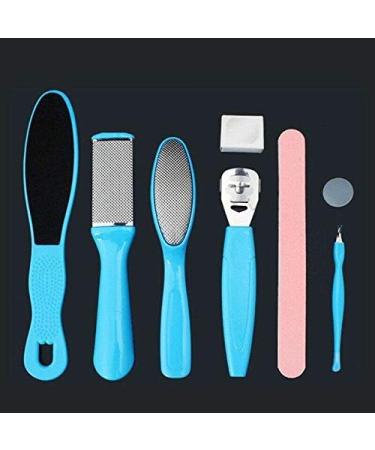 Foot Files 8 in 1 Professional Pedicure Kit Foot File Set Exfoliating Clean Foot Dead Skin Tool Kit for Women Men or Home - Buy Online on GoSupps.com