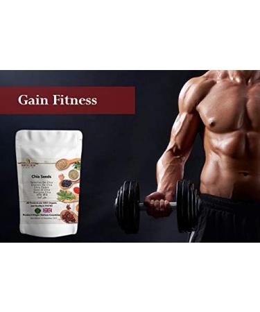 Organic Chia Seeds 500g - Premium Quality by Spices&herbsuk | High Protein Omega-3 Fibre | Raw Black, Perfect for Healthy Diets, Salads & Breakfast - Buy Online on GoSupps.com