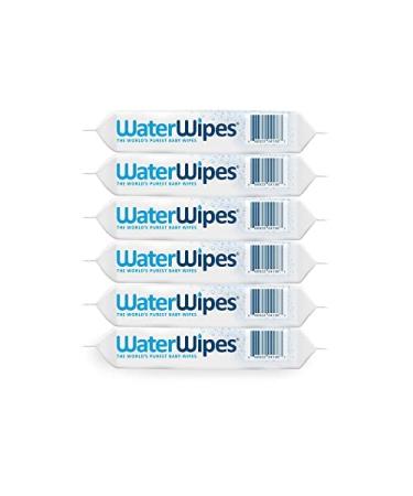 WaterWipes Original Baby Wipes, 99.9% Water Based Wipes, Unscented & Hypoallergenic for Sensitive Skin, Diaper Wipe, 360 count (6 packs) Fresh 60 Count (Pack of 6)