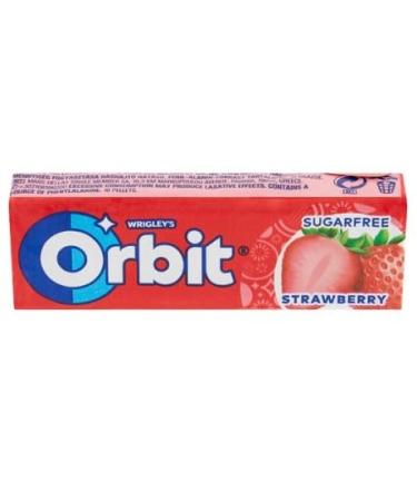 6 Packs Wrigley's Orbit Strawberry Sugar Free Chewing Gum Helps keep Teeth Clean And Mouth Fresh