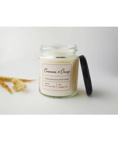 Cinnamon & Orange Soy Wax Scented Candle | Hand Poured Housewarming Gift | Fall Decor for New Home - Buy Online on GoSupps.com