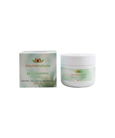 Anti-wrinkle face cream with aloe vera snail slime and rosehip: nutrition and protection for radiant skin cosmonature 100 ml SPF15
