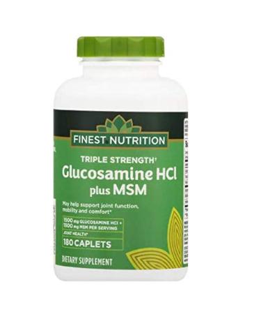 Finest Nutrition Triple Strength Glucosamine HCl Plus MSM Caplets 180.0 ea