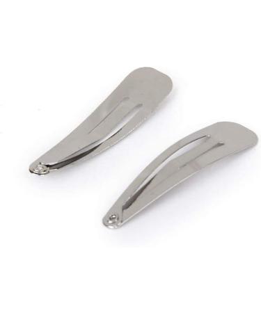 50PCS Metal Silver Tone Snap Hair Clips Waterdrop Shape Hair Barrettes Bowknot Accessories for Kids Children Headwear - Buy Online on GoSupps.com