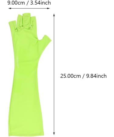 FOMIYES 1 Pair Nail Gloves Nails Uv Shield Glove Fingerless Mittens Shield Gloves Uv Protection Gloves Fingerless Uv Sun Gloves Anti-uv Gloves Manicure Polyester Mj03 Long Glove Green - Buy Online on GoSupps.com