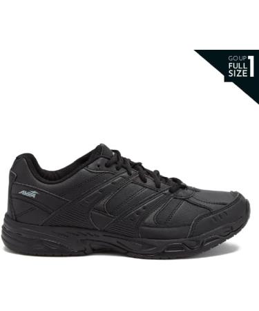 Avia Avi-Union II Non Slip Women's Shoes - Lace Up Comfort Sneakers in Black/Castle Rock - Size 6 (Medium or Wide) - Ideal for Work or Walking - Buy Online on GoSupps.com