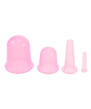 Anself 4pcs Silicone Massage Cupping Cups for Neckline Face Body Random Color