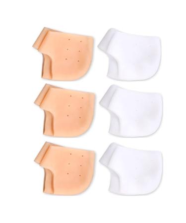 6 Pairs Gel Heel Covers Relieves Pain Heel Sleeves Moisturizing Heel Protectors Breathable Heel Cushions Prevent Dry Cracking