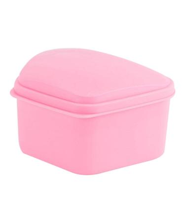 Exceart Prosthesis Brush and 4-Part Bath Box | Dental Prosthesis Cleaning Container for False Teeth - Yellow Blue White Pink - Buy Online on GoSupps.com