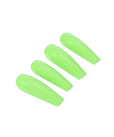 Brishow Light Green Artificial Long False Acrylic Nails - 24pcs Full Cover Press-On Nails for Women & Girls - Buy Online on GoSupps.com