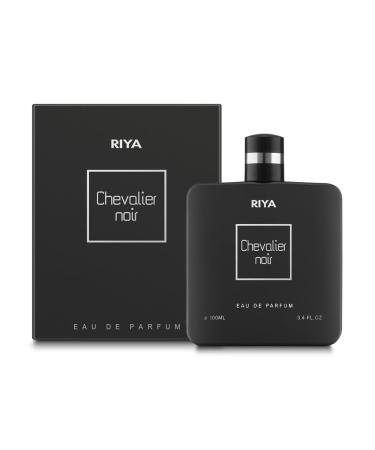 R.IYA CH.EVALIER NOIR For Men Eau De Parfum Spray Green Musk Mossy 100 ML Dark Power Fragrance Long Lasting Perfume/On-the Edge thrill Fragrance (Dark Black)