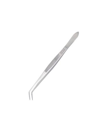 REMOS tweezers with serrated gripping surface and curved tip 16 cm