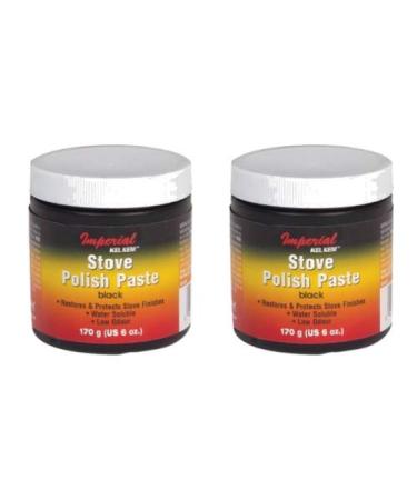 Imperial KK0059 Stove Polish Paste, Black, 6oz. Jar (2 Pack)