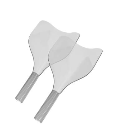 2 pi ces Visage Coiffure avec Poign e pour Coupe et Teinture Cheveux Salon Barbier Noir Translucide