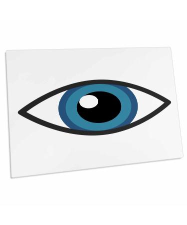 3dRose Eye Picture of an Eye on White Background - Desk Pad Place Mats (dpd-265900-1)