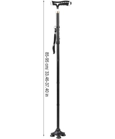 Walking Stick for Elderly Lightweight Aluminum Alloy Foldable Teles Non-Slip Crutches for Elderly Four Legs Walking Stick Handle for Quick Disassembly Easy to Use Journey - Buy Online on GoSupps.com
