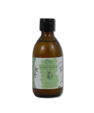 Organic Pure Cold Pressed Castor Oil Vegan Hexane Free BP Grade Non-GMO 250 ml Glass Bottle