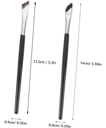 Beatifufu 1 Set Eyebrows Brush Eyebrow Brush Eye Liner Brush Concealer Brush under Eye Makeup Brush Black Wood - Buy Online on GoSupps.com