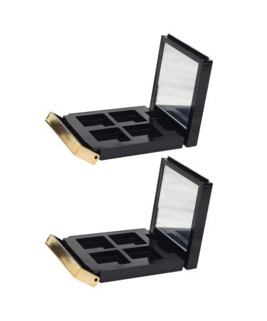 Beaupretty 2pcs Eye Shadow Box Waterproof Eye Make up Pallet Clear Blush Diy Plastic Travel Phnom Penh Filling