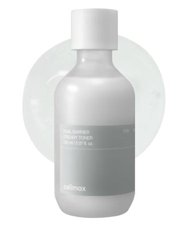 celimax Dual Barrier Creamy Toner | with Ceramides Peptide Oil & Alcohol Free Facial Astringent Hydrating Calming Soothing Non Irritating 150ml