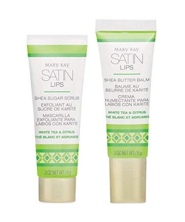 Mary Kay Satin Lips Set - Shea Sugar Scrub and Shea Butter Balm 3 oz. NET / 8 g