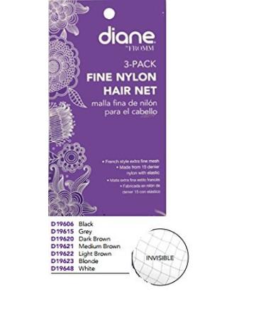 Diane Fine Nylon Hair Nets - Light Brown (3 Pack) - Keep Your Hair in Place with These Stylish Nets! - Buy Online on GoSupps.com