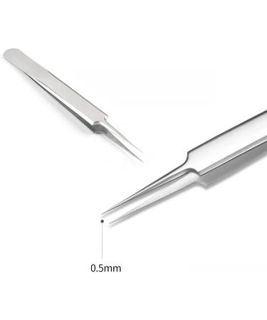 Professional Stainless Steel Precision Tweezers for Eyebrows & Hair Removal - Ideal for Men & Women Blackheads & Splinter Removal - Buy Online on GoSupps.com